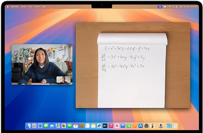 The MacBook Air M4 features a 12MP FaceTime HD camera